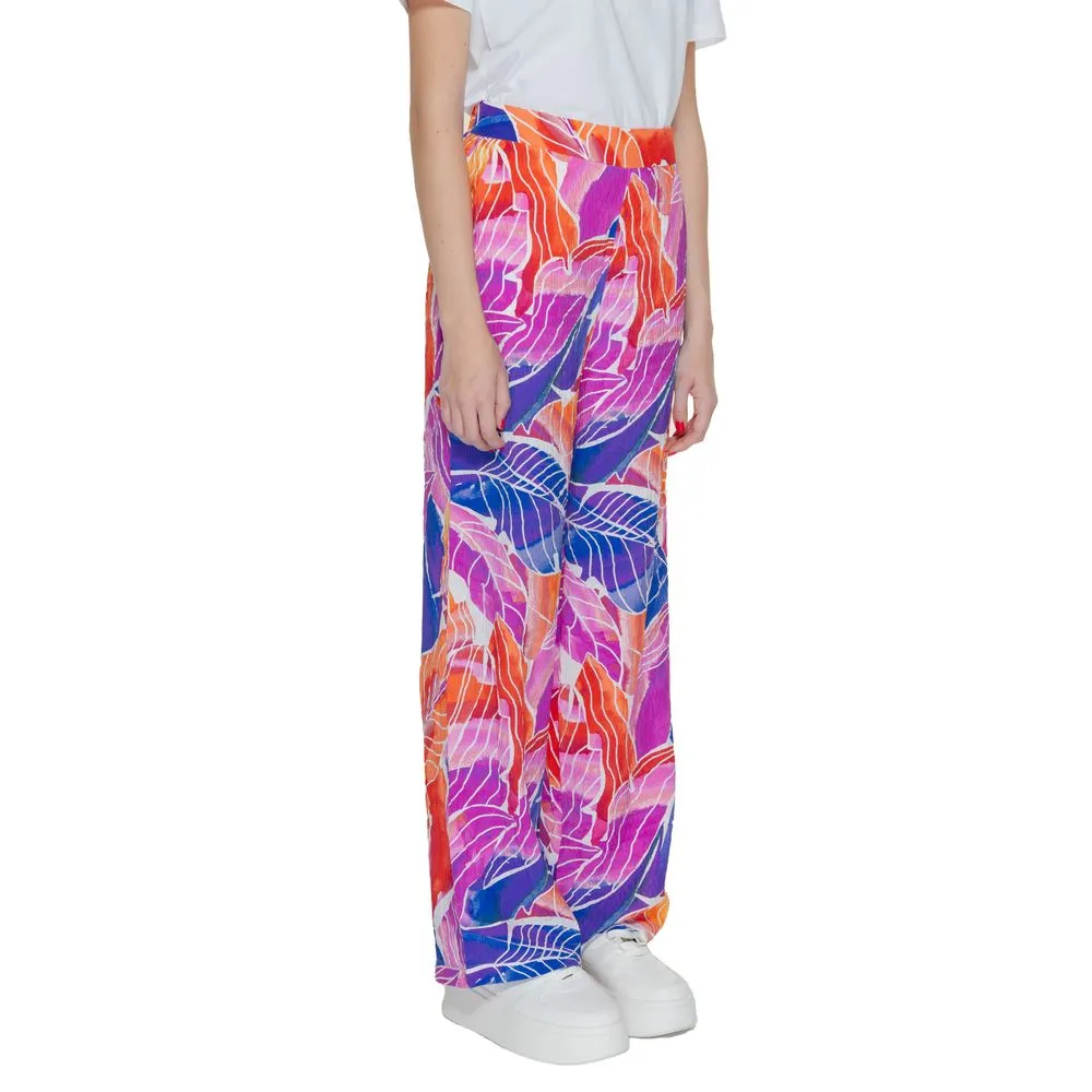 Vila Clothes Women's Multicolor Viscose Jeans & Pant