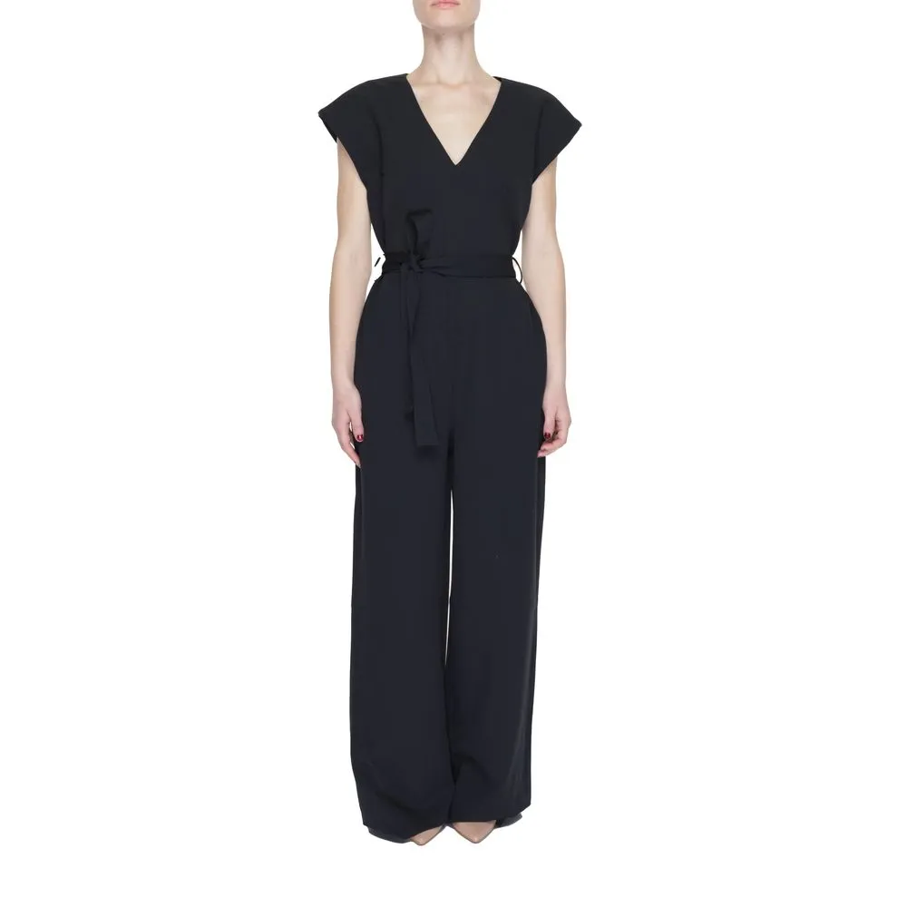 Vila Clothes Women's Black Polyester Suits & Blazer