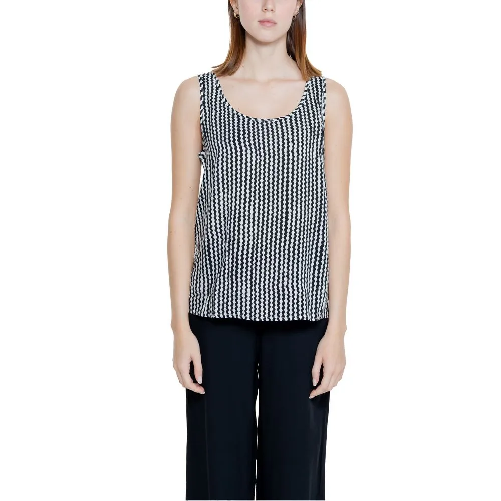 Only Women's Black Viscose Tops & T-Shirt