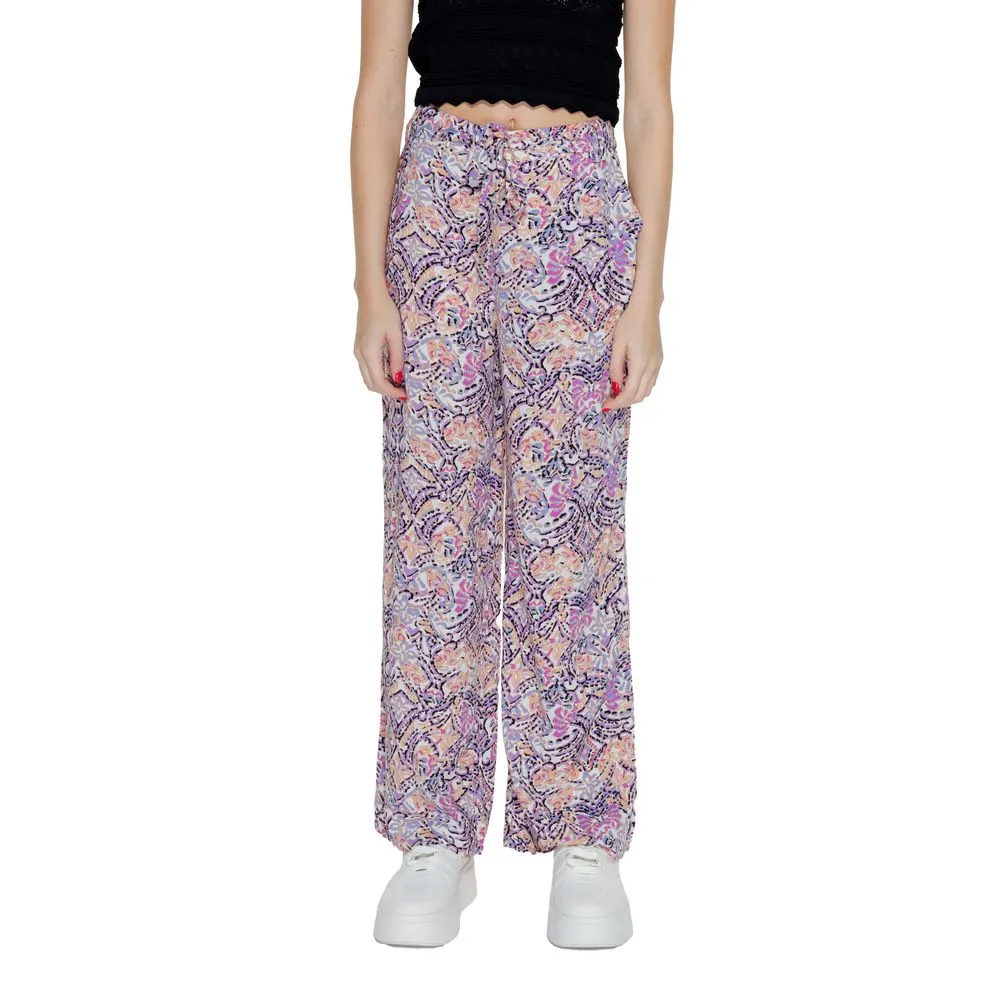Only Women's Purple Viscose Jeans & Pant