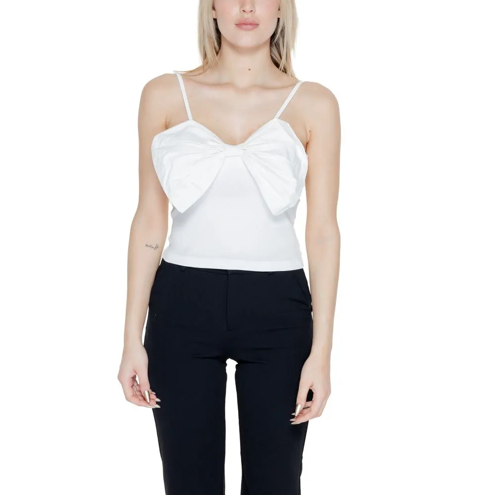Only Women's White Cotton Cotton Tops & T-Shirt