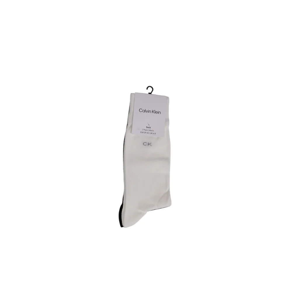 Calvin Klein Men's White Cotton Sock