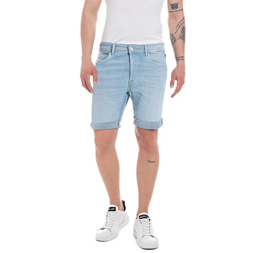 Replay Men's Blue Cotton Short