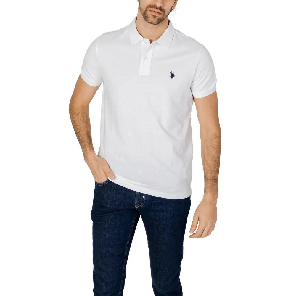 U.S. POLO ASSN. Men's White Cotton Polo Shirt