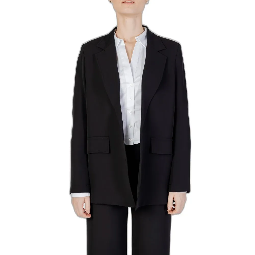 Sandro Ferrone Women's Black Polyester Suits & Blazer
