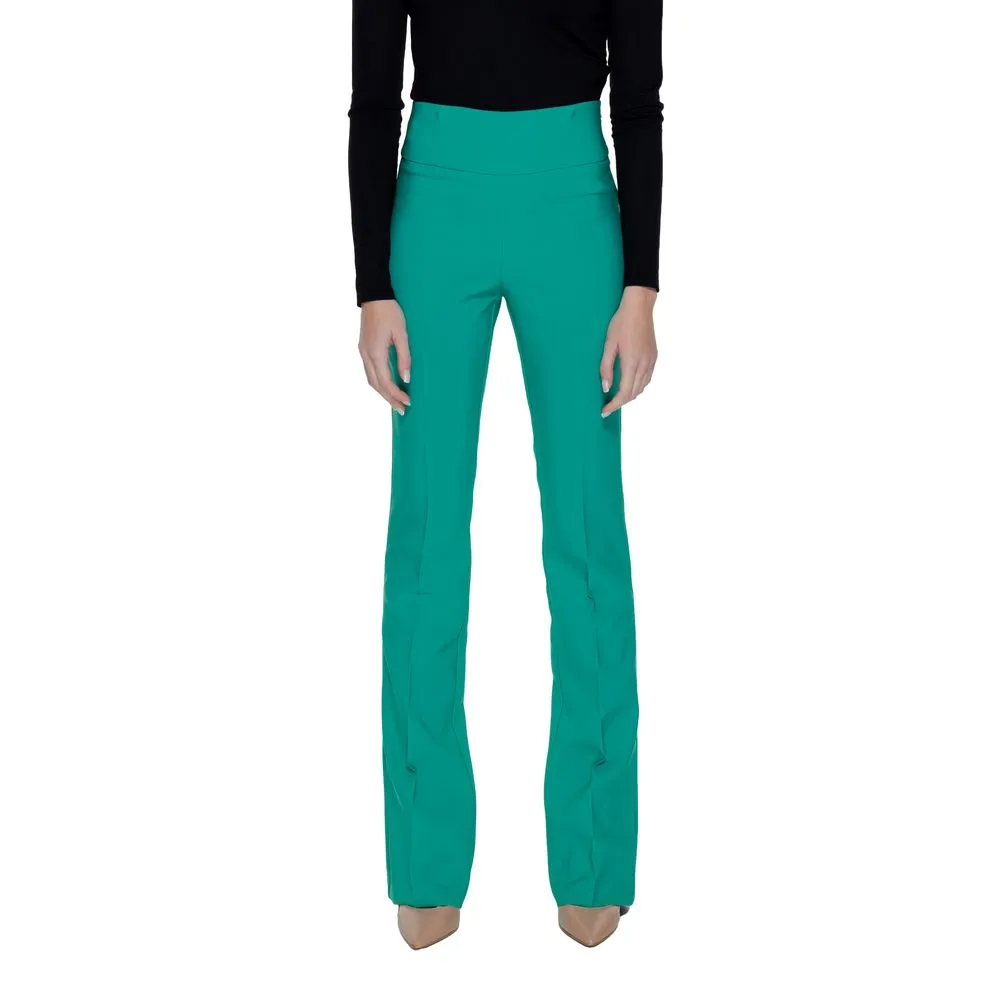 Sandro Ferrone Women's Green Polyester Jeans & Pant