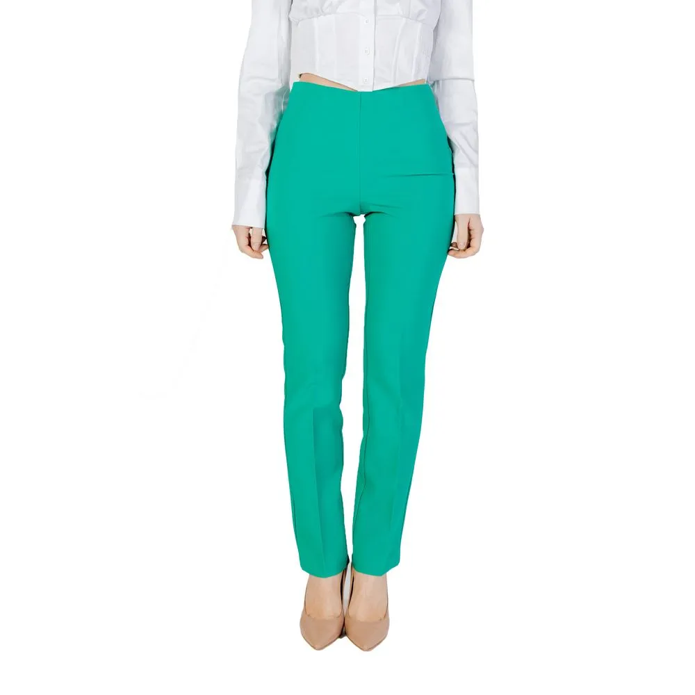 Sandro Ferrone Women's Green Polyester Jeans & Pant