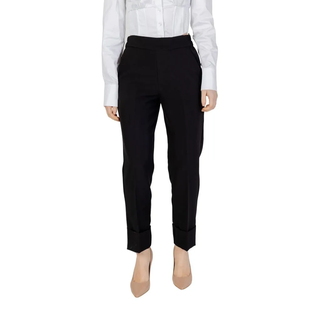 Sandro Ferrone Women's Black Polyester Jeans & Pant