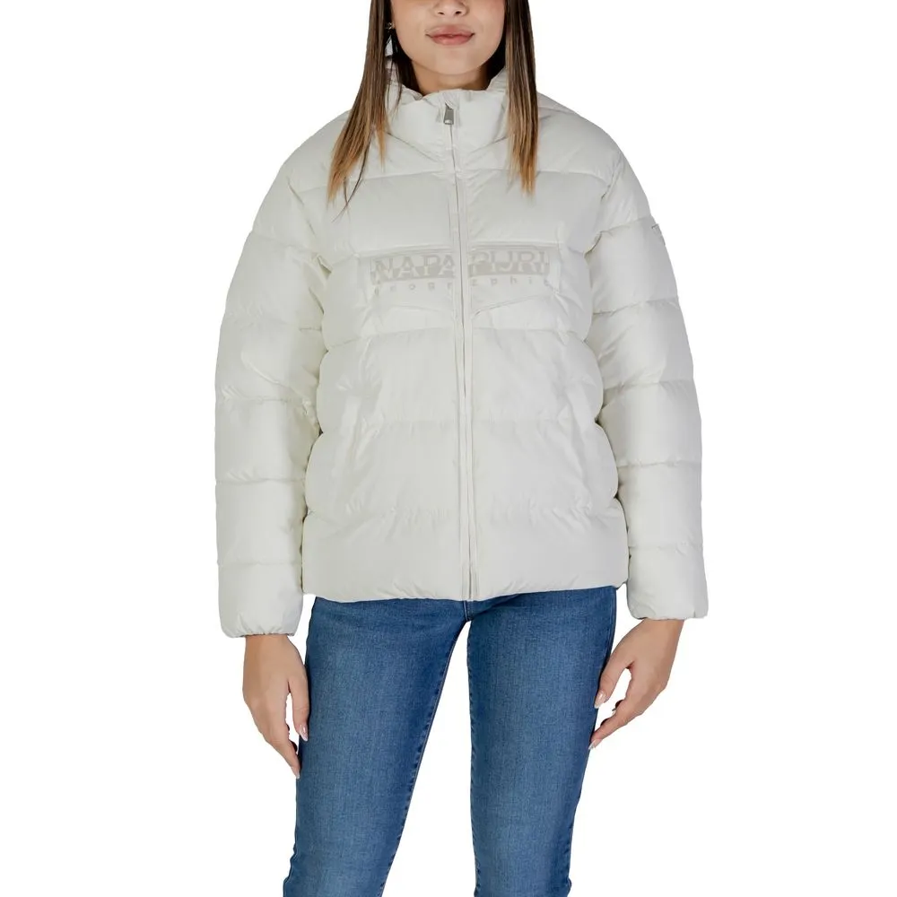 Napapijri Women's White Polyester Jackets & Coat