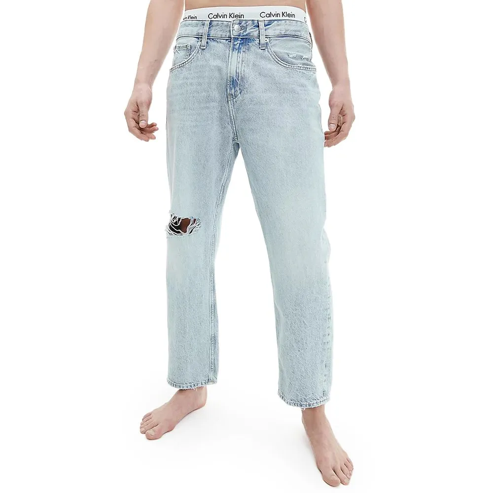 Calvin Klein Jeans Men's Light Blue Cotton Jeans & Pant