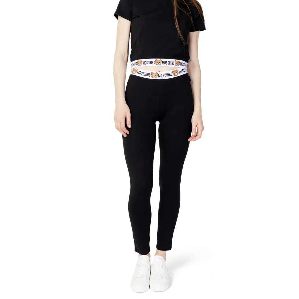 Moschino Women's Black Cotton Jeans & Pant