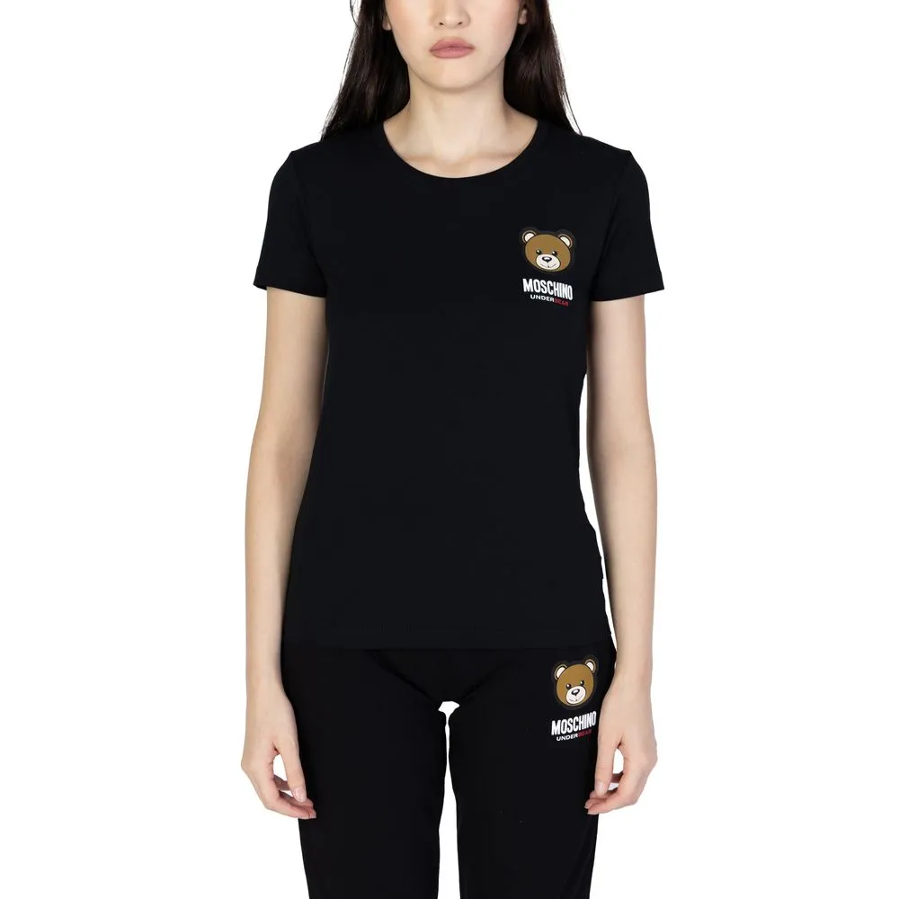 Moschino Women's Black Cotton Tops & T-Shirt
