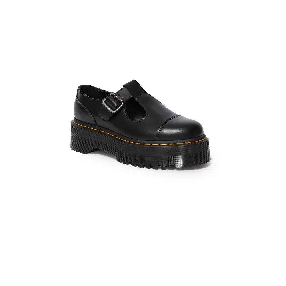 Dr. Martens Women's Black Leather Flat Shoe