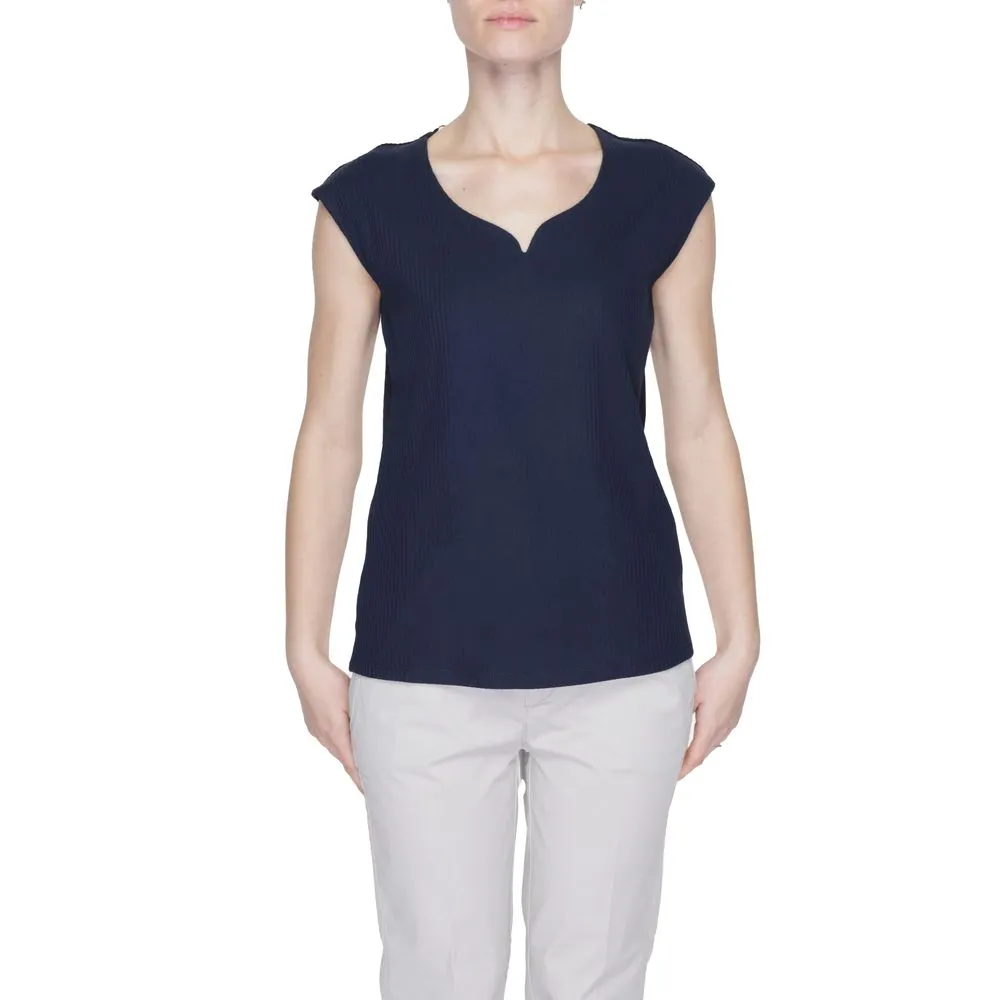 Street One Women's Blue Cotton Tops & T-Shirt