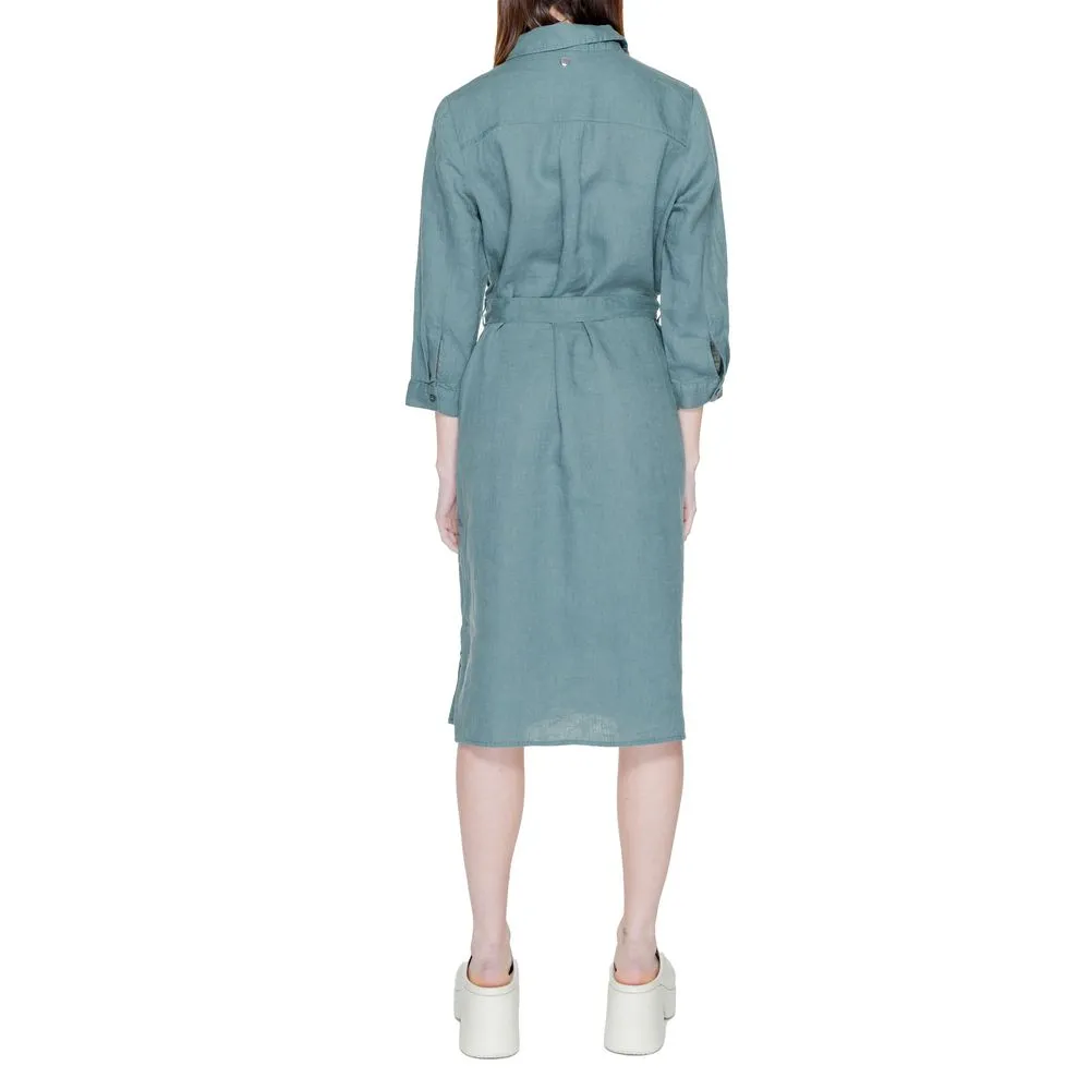 Street One Women's Green Linen Dress
