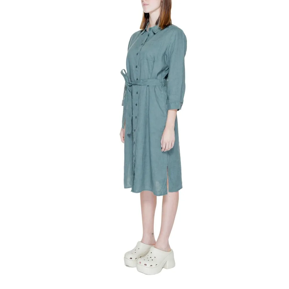 Street One Women's Green Linen Dress
