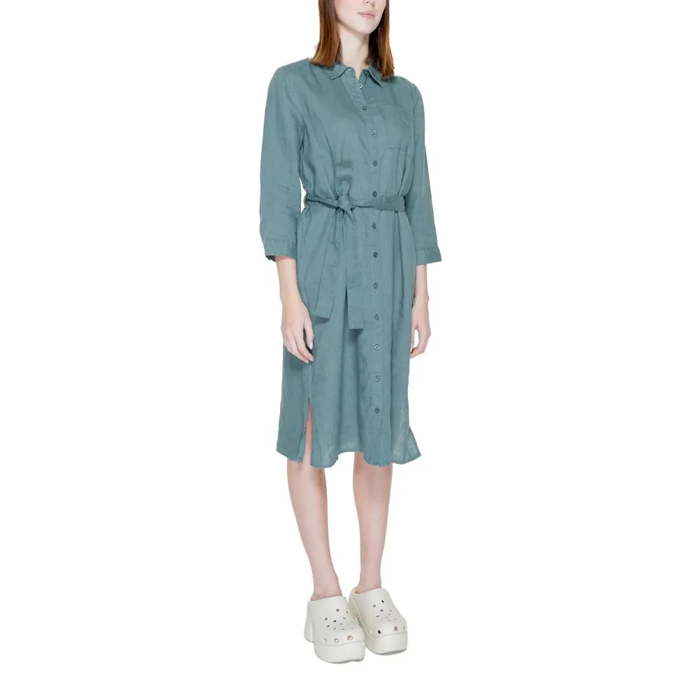 Street One Women's Green Linen Dress