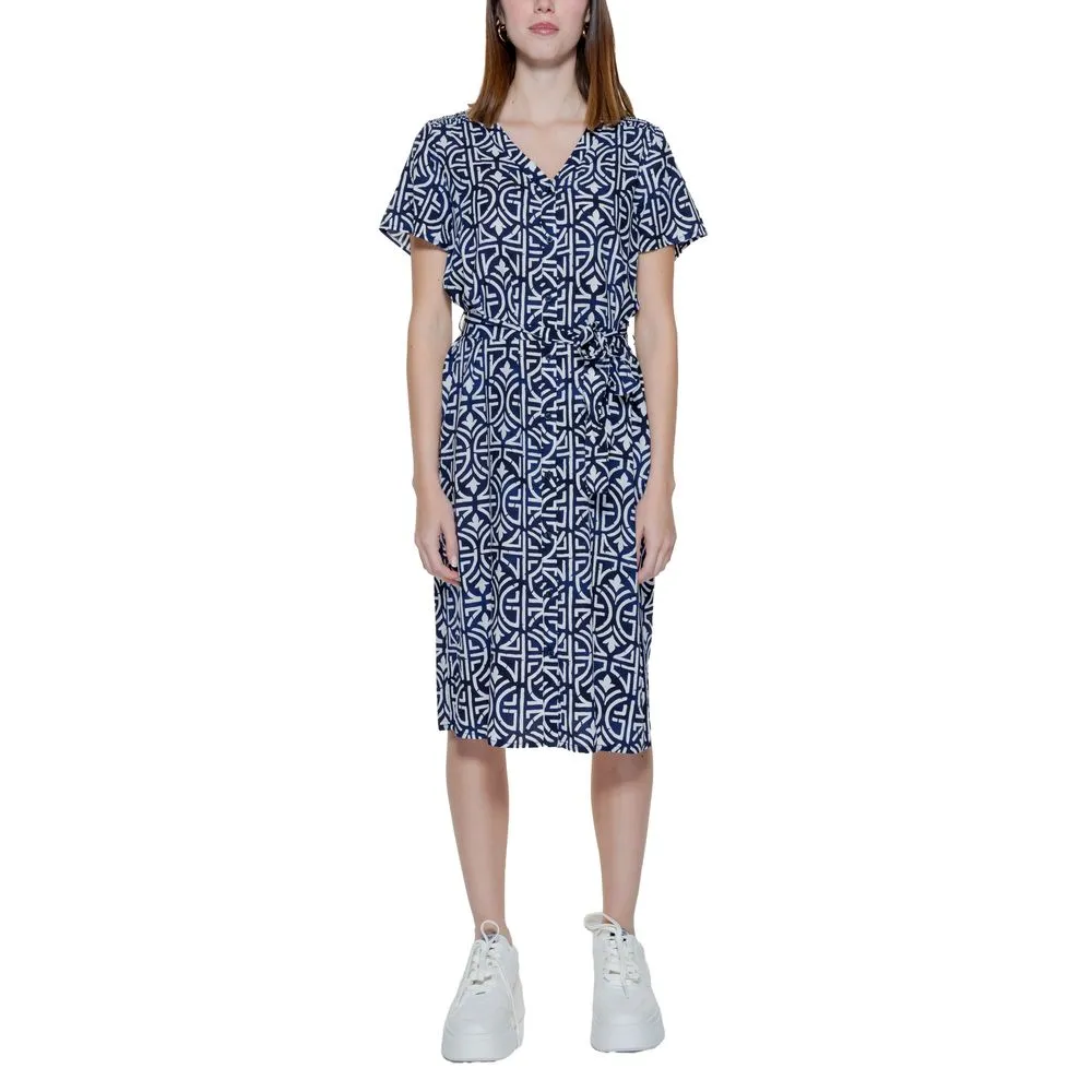 Street One Women's Blue Viscose Dress