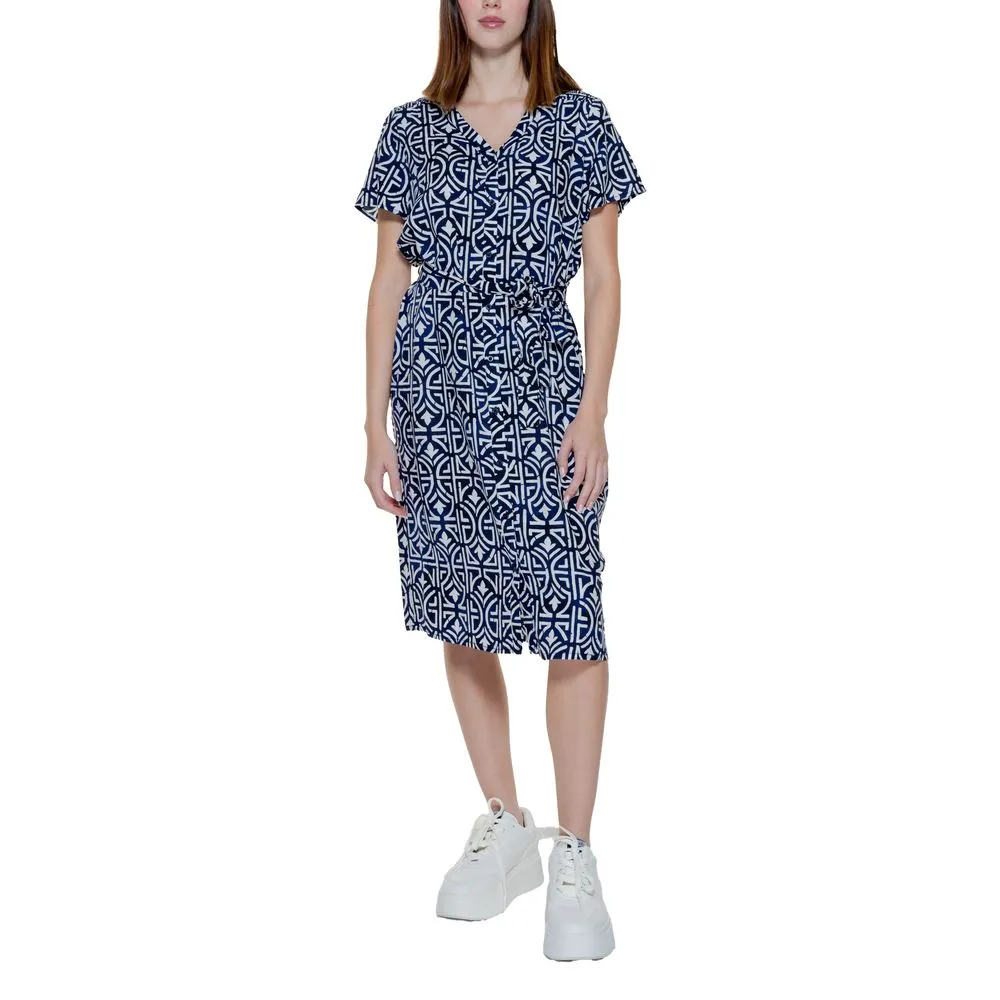 Street One Women's Blue Viscose Dress