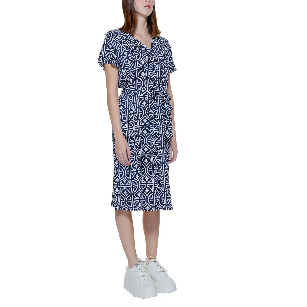 Street One Women's Blue Viscose Dress