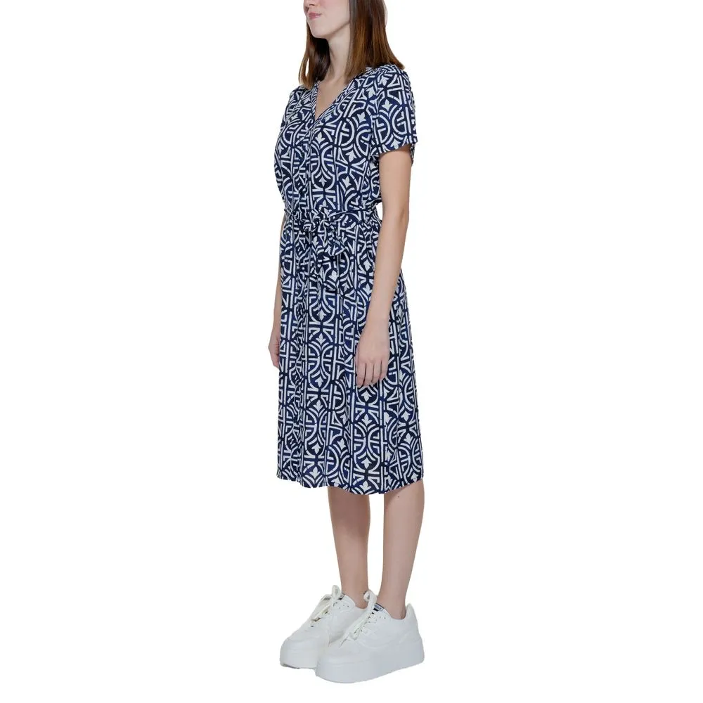 Street One Women's Blue Viscose Dress