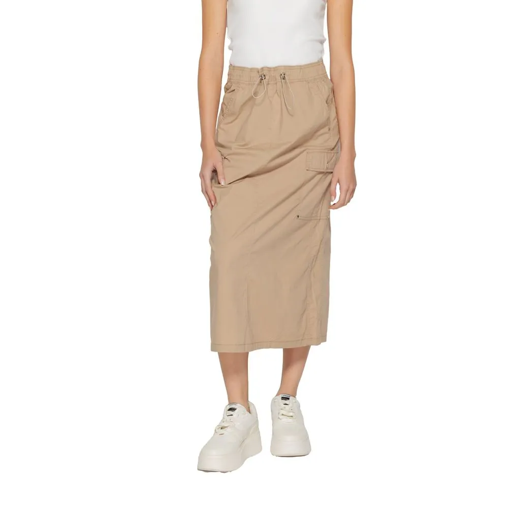 Street One Women's Beige Cotton Skirt