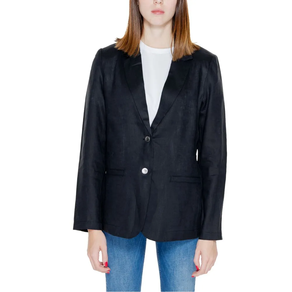 Street One Women's Black Linen Suits & Blazer