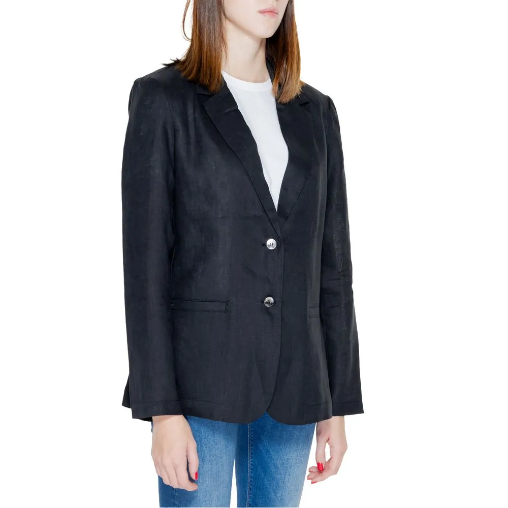 Street One Women's Black Linen Suits & Blazer