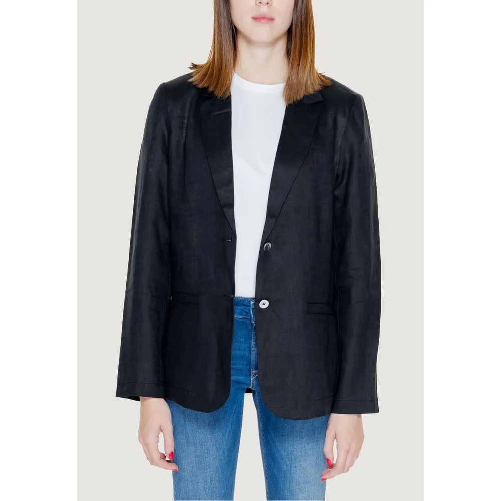 Street One Women's Black Linen Suits & Blazer
