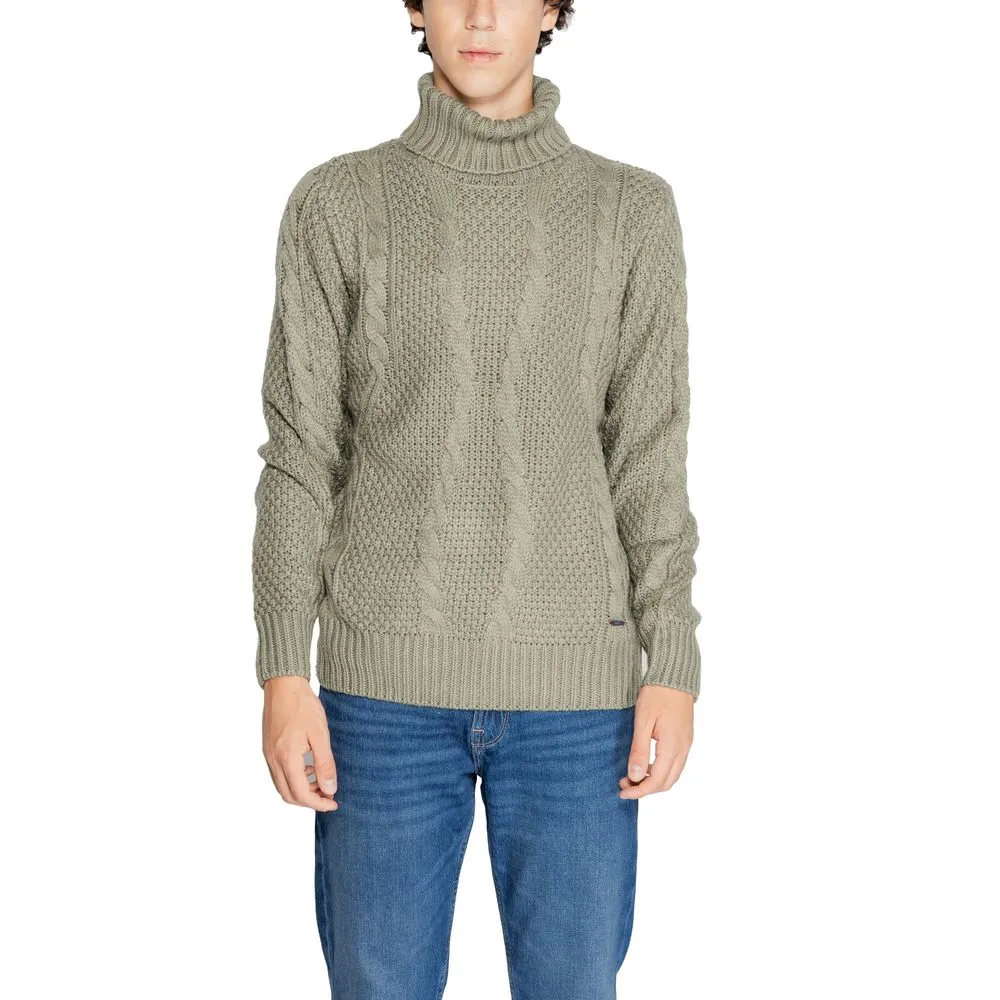 Gianni Lupo Men's Green Polyester Sweater