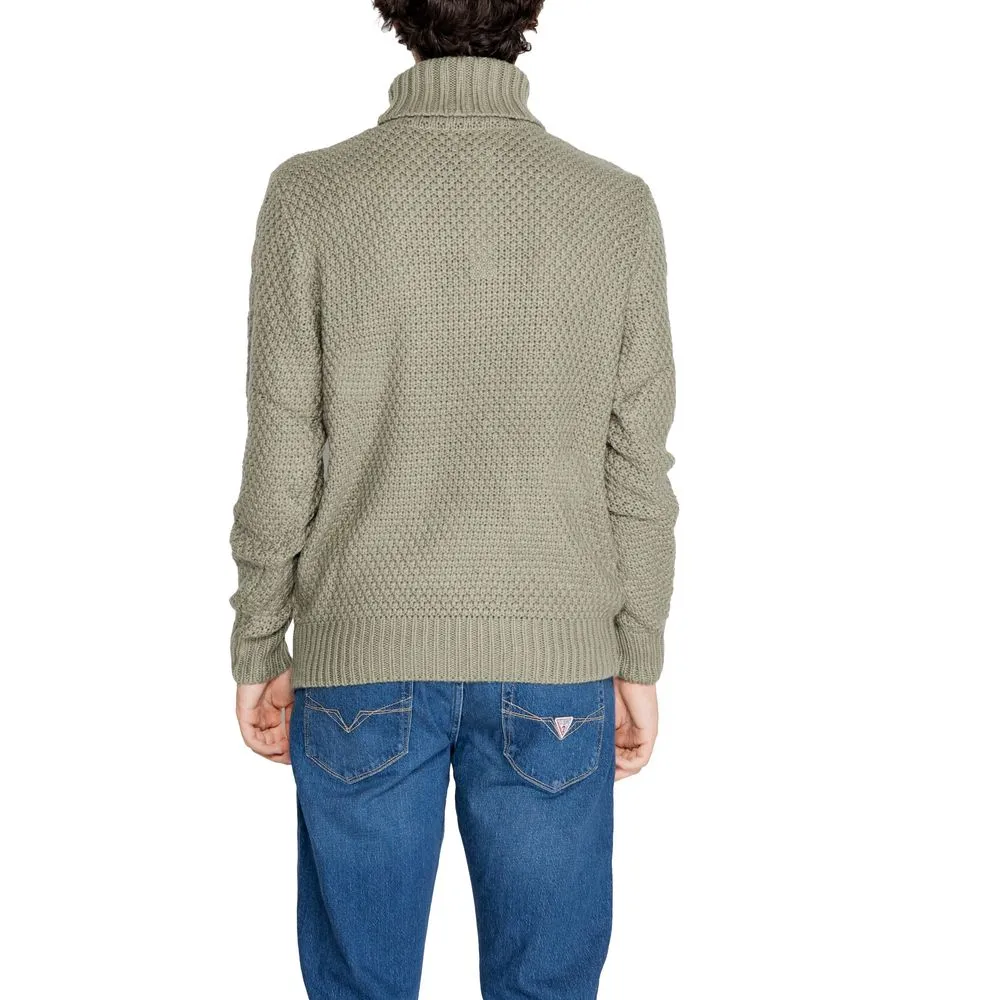 Gianni Lupo Men's Green Polyester Sweater