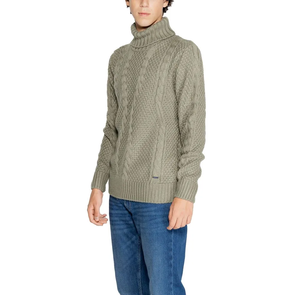 Gianni Lupo Men's Green Polyester Sweater