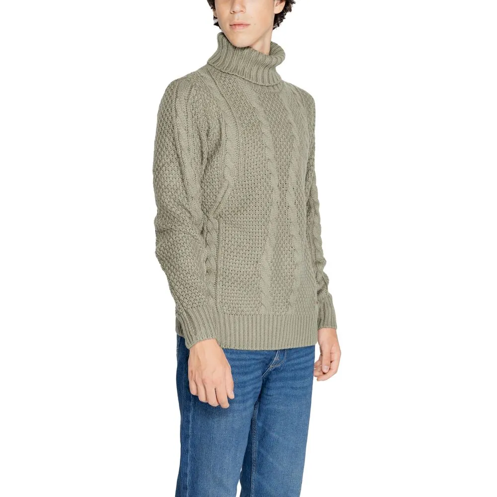 Gianni Lupo Men's Green Polyester Sweater