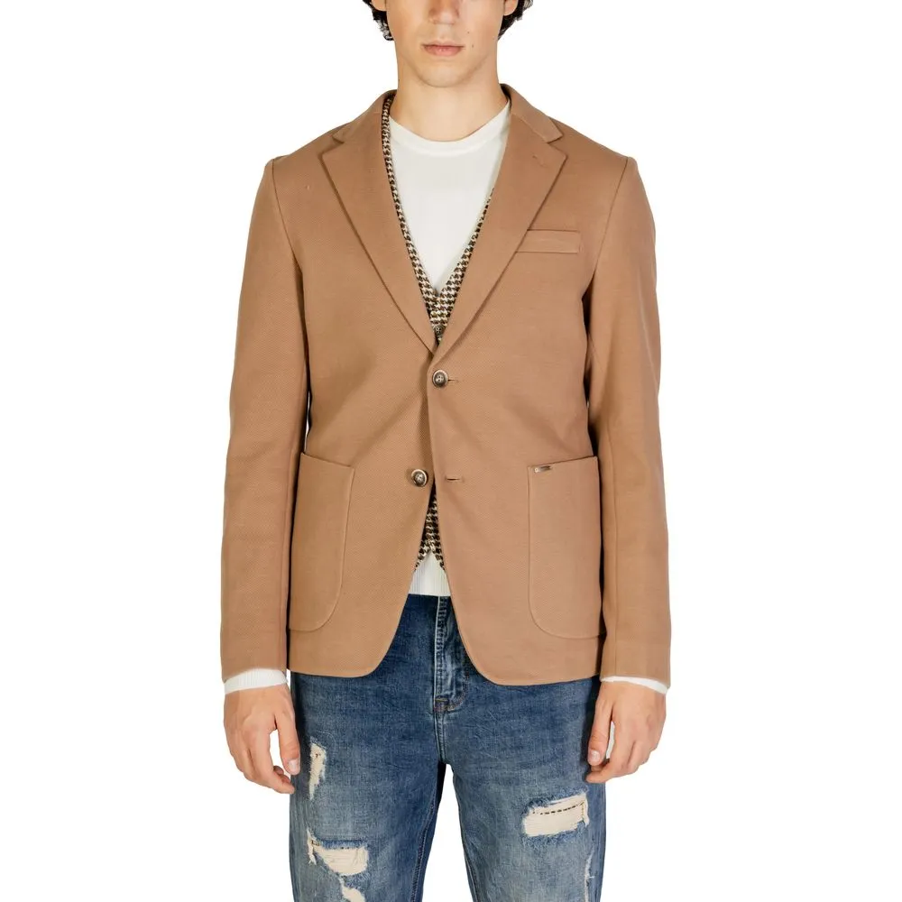 Gianni Lupo Men's Beige Cotton Blazer