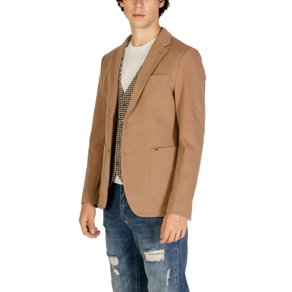 Gianni Lupo Men's Beige Cotton Blazer
