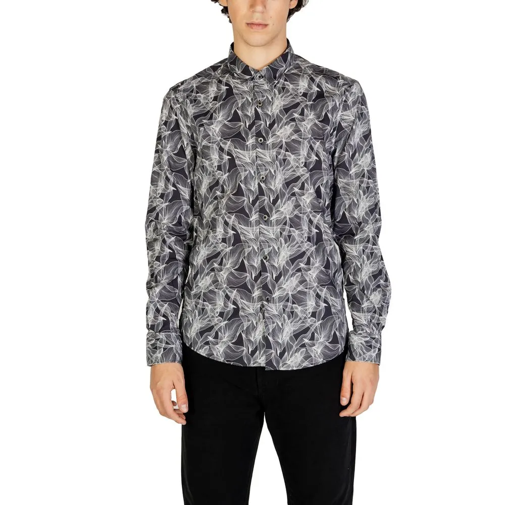 Gianni Lupo Men's Black Cotton Shirt