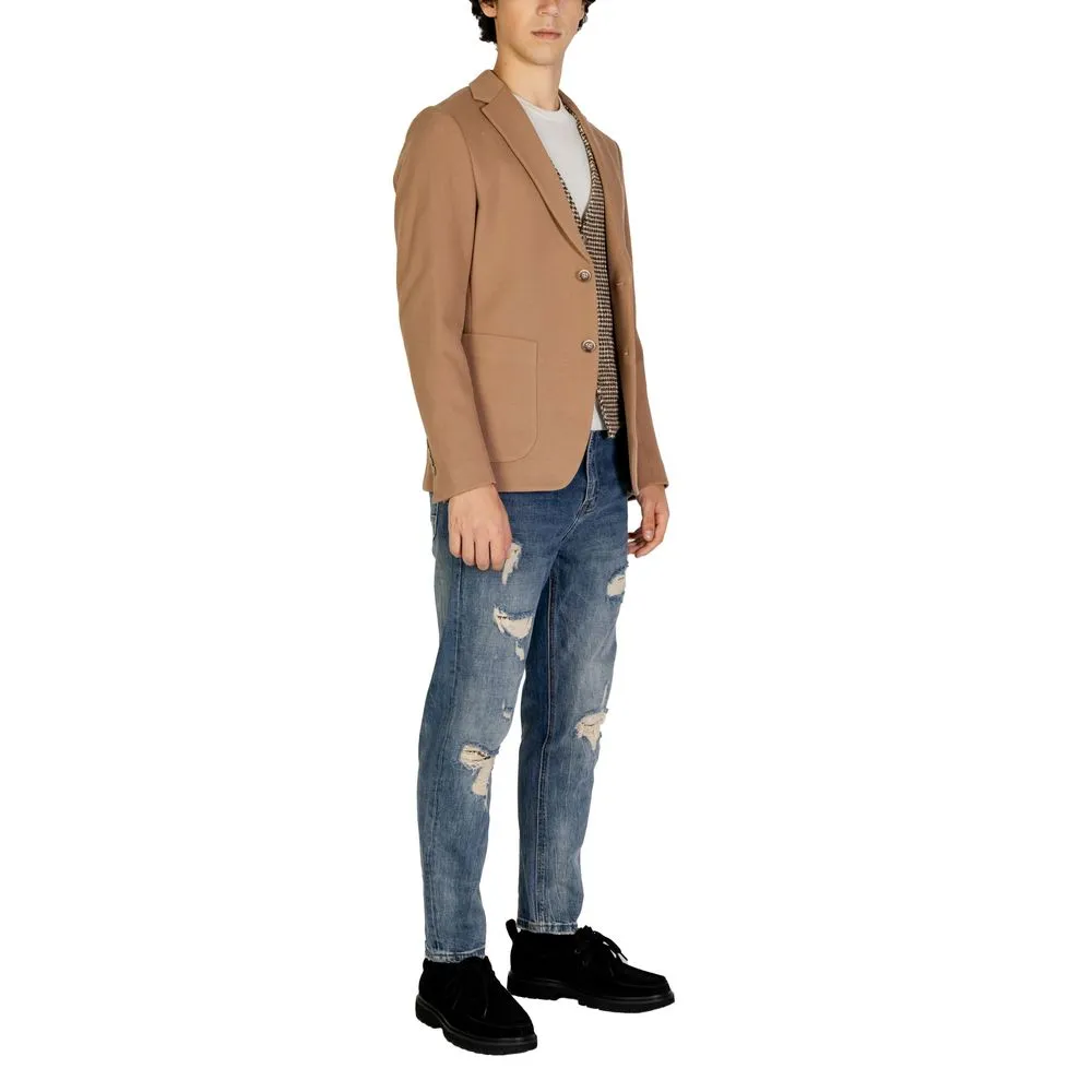 Gianni Lupo Men's Beige Cotton Blazer