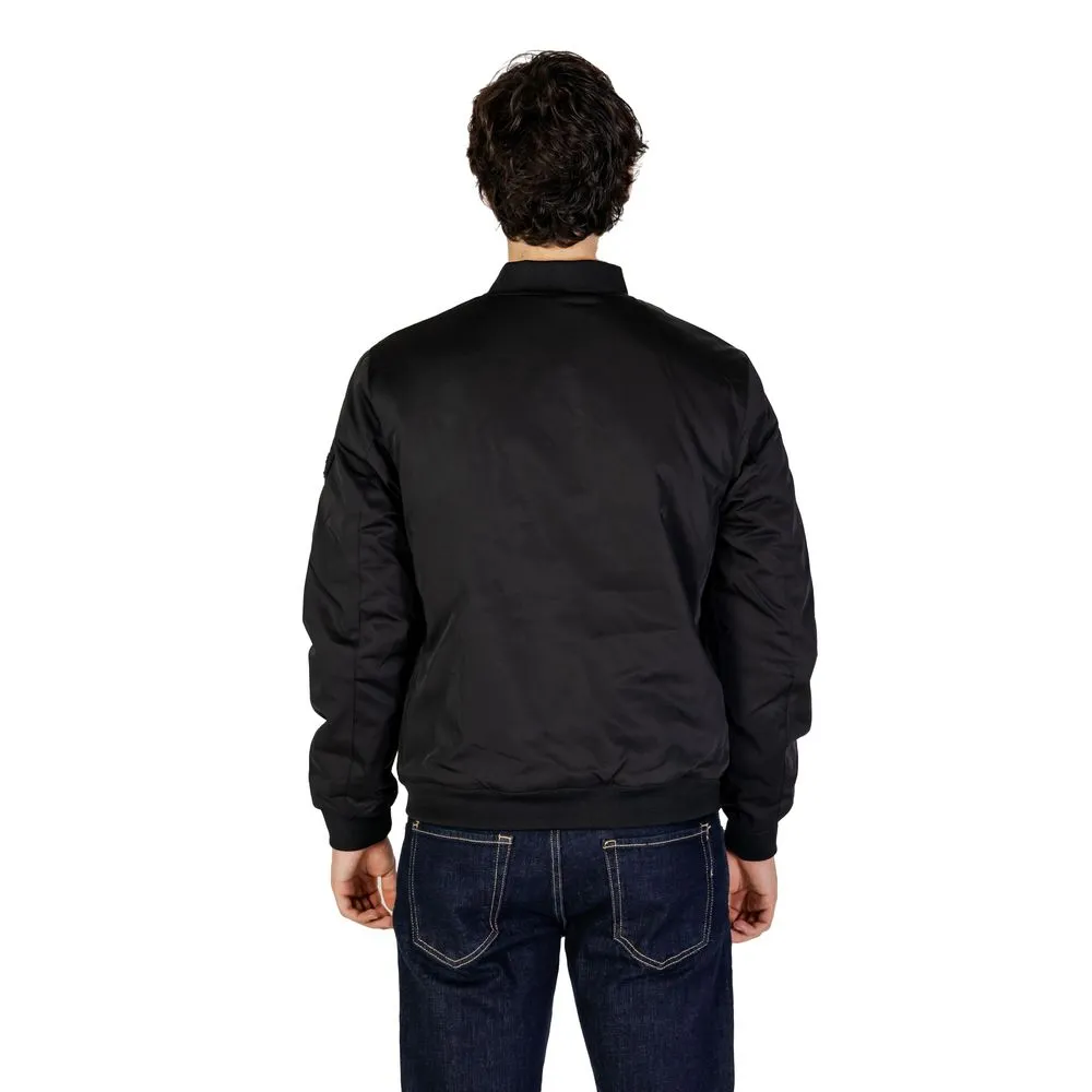 Gianni Lupo Men's Black Polyester Jacket