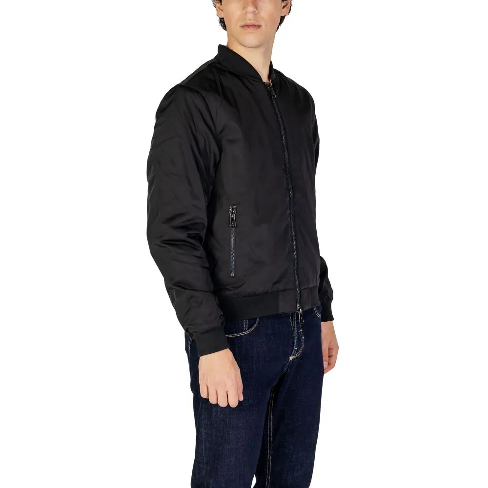 Gianni Lupo Men's Black Polyester Jacket