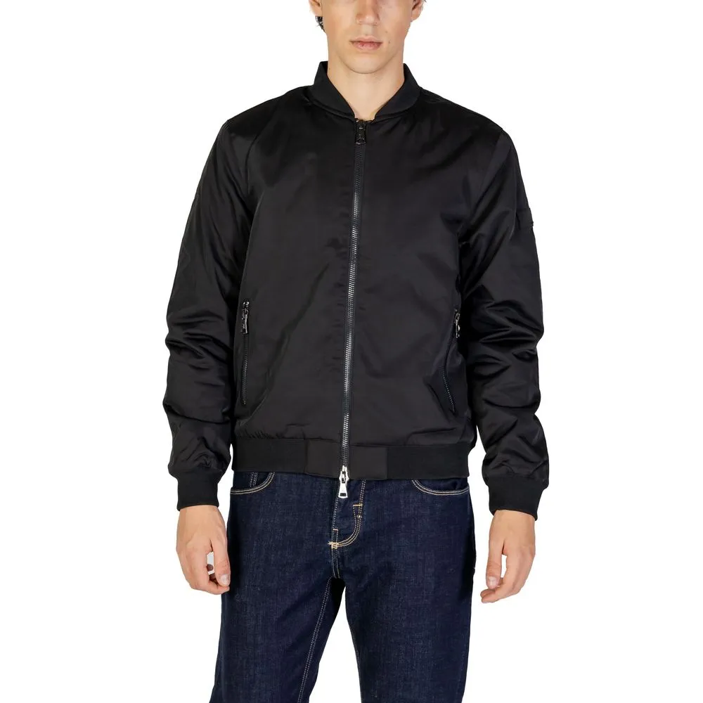 Gianni Lupo Men's Black Polyester Jacket