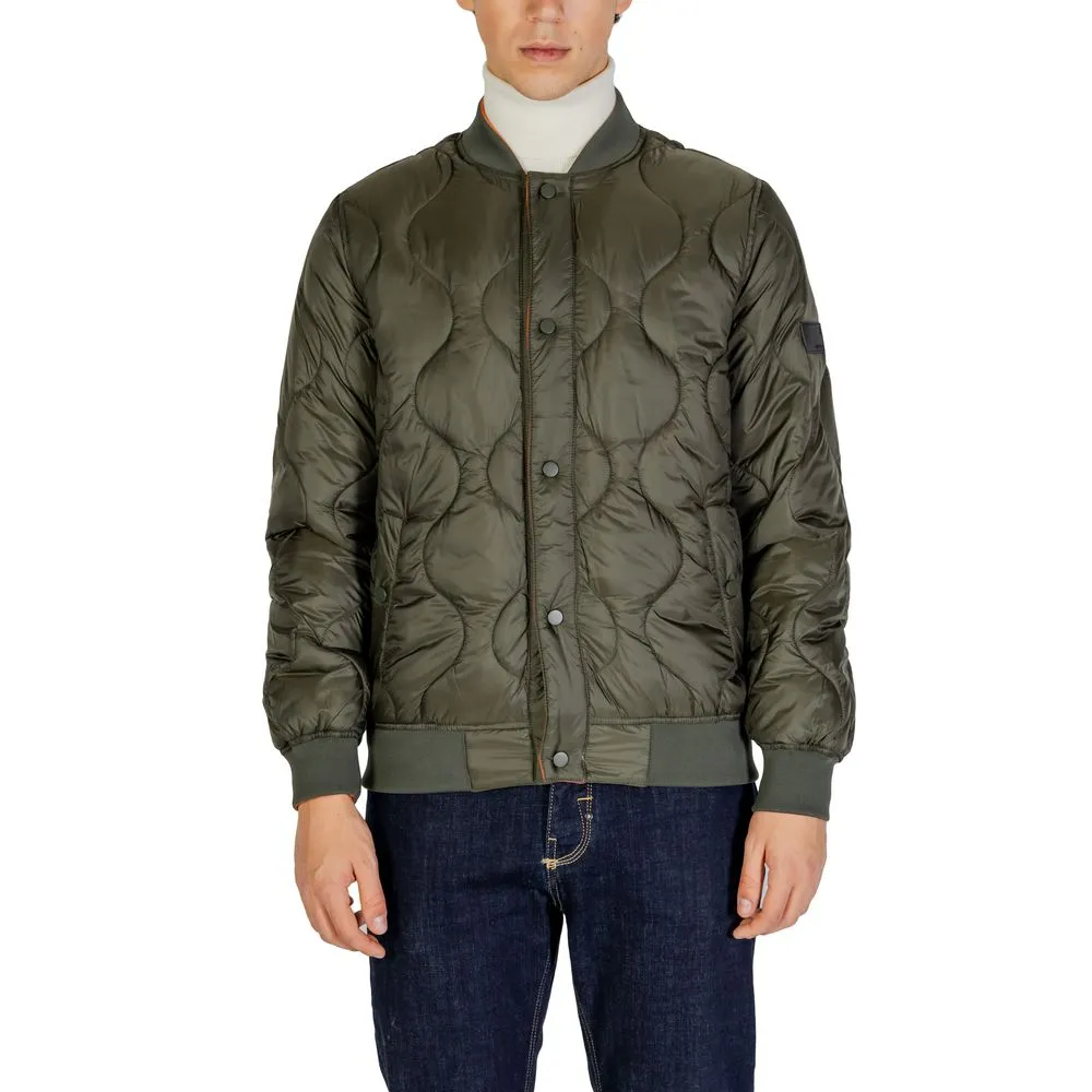Gianni Lupo Men's Green Polyamide Jacket