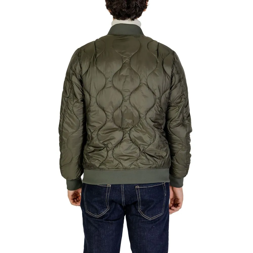 Gianni Lupo Men's Green Polyamide Jacket