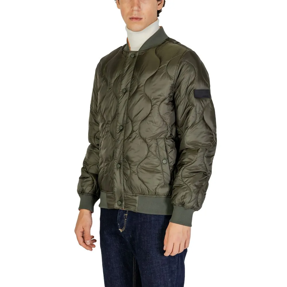 Gianni Lupo Men's Green Polyamide Jacket