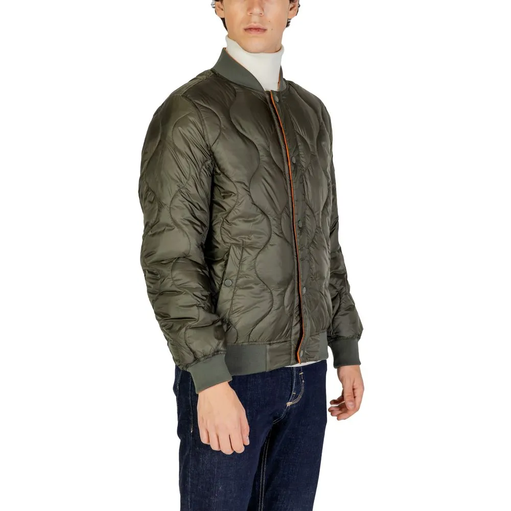 Gianni Lupo Men's Green Polyamide Jacket