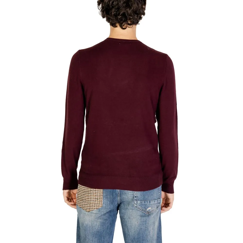 Gianni Lupo Men's Bordeaux Polyester Sweater