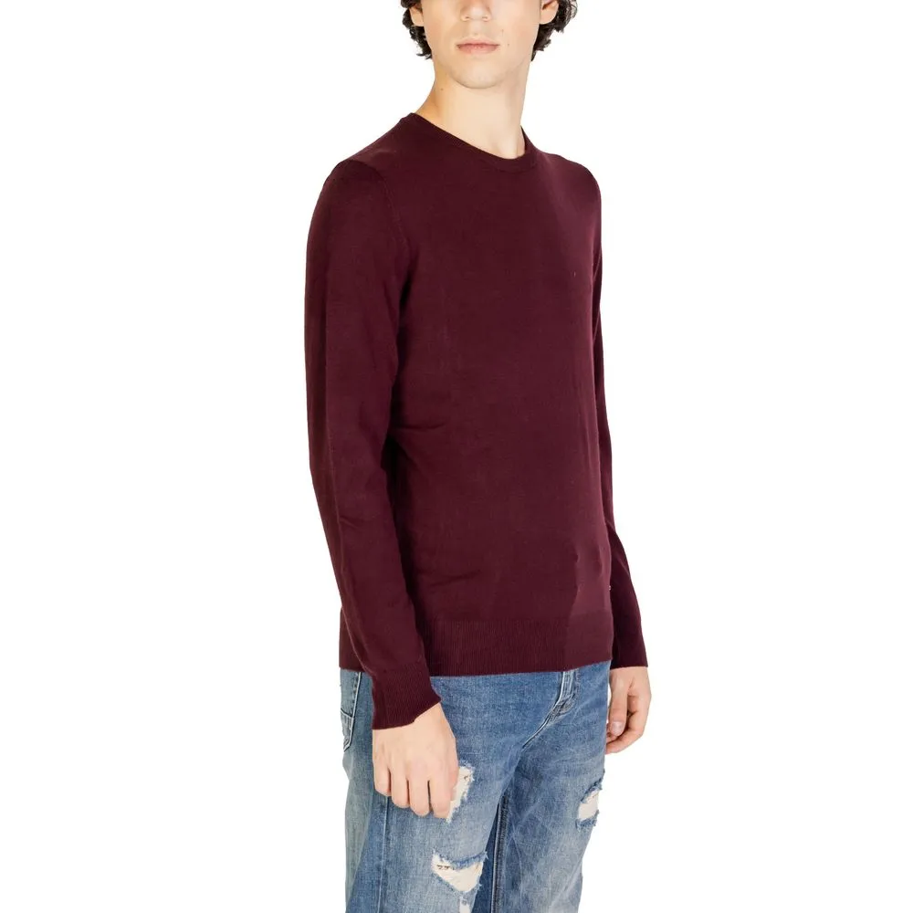 Gianni Lupo Men's Bordeaux Polyester Sweater