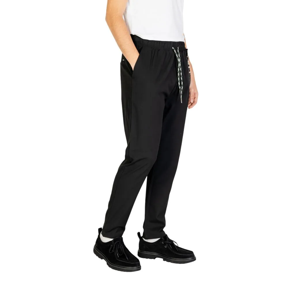Gianni Lupo Men's Black Polyester Jeans & Pant