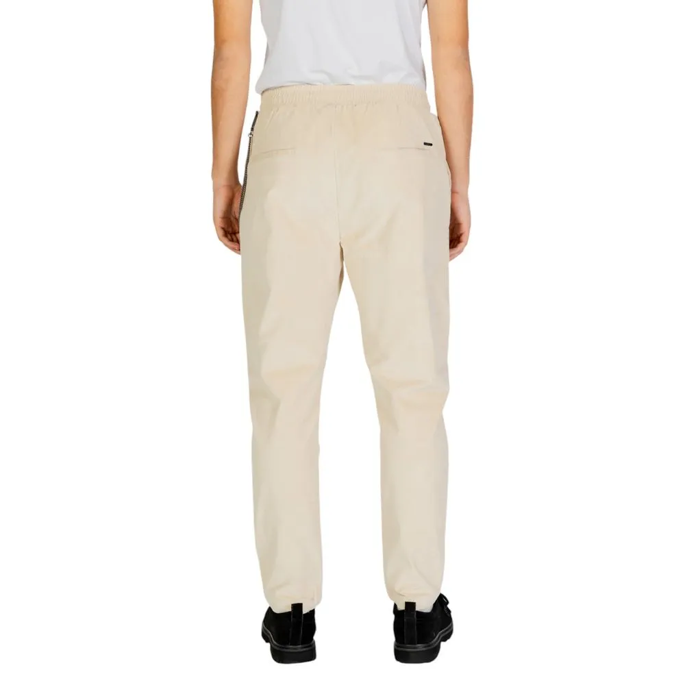 Gianni Lupo Men's Cream Cotton Jeans & Pant