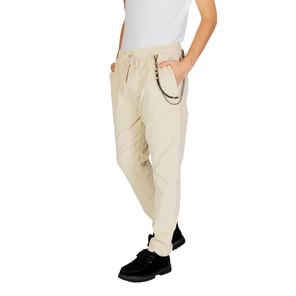 Gianni Lupo Men's Cream Cotton Jeans & Pant