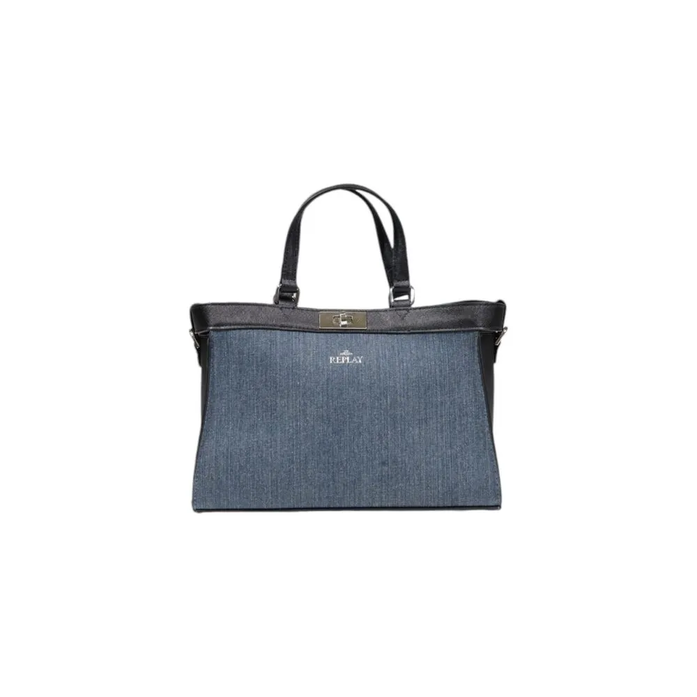Replay Women's Blue Cotton Handbag